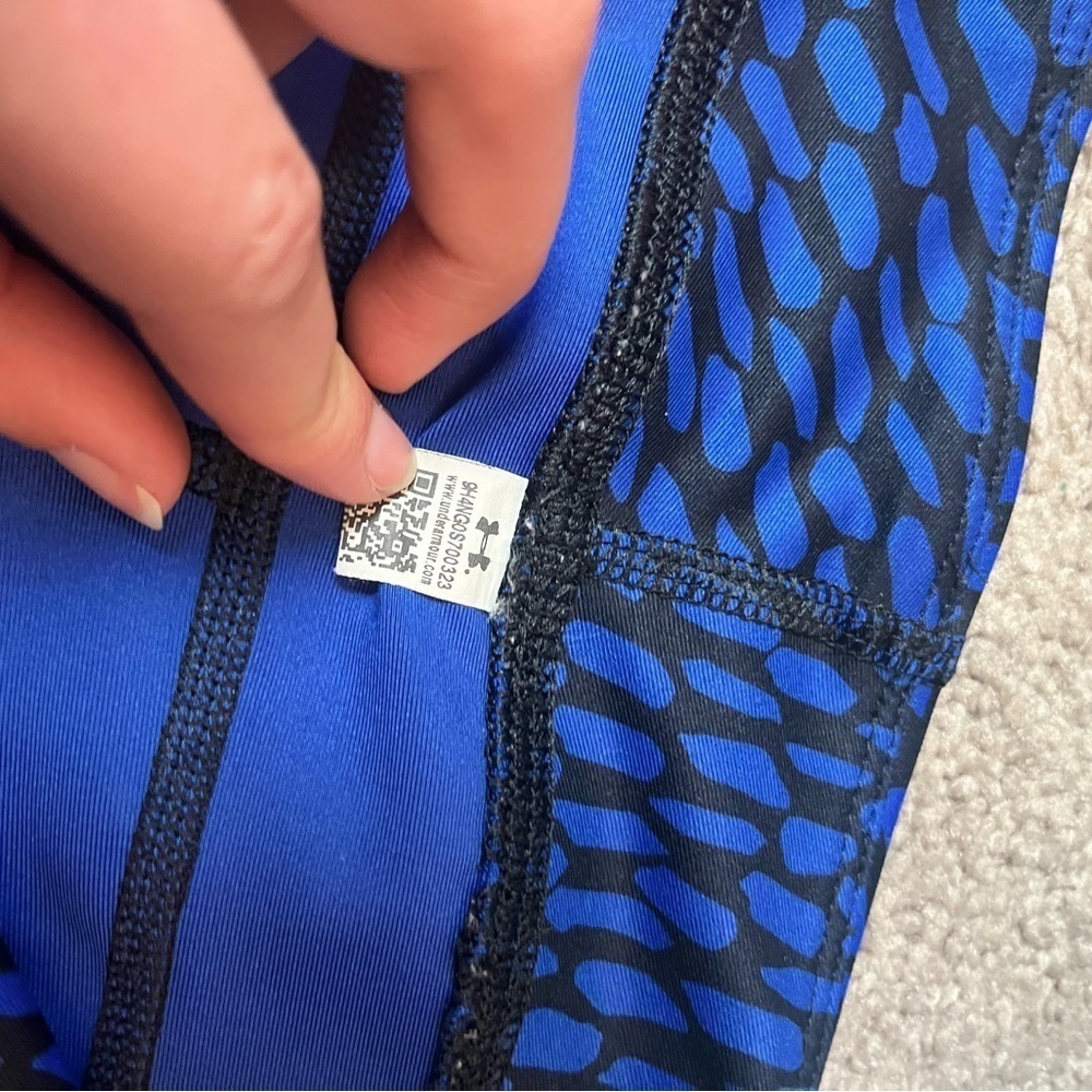 Under Armour Blue Athletic Capri Leggings Small - Picture 4 of 5